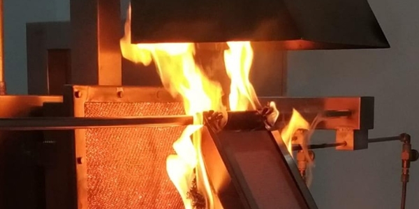 Índice de propagação de superficial de chamas pelo método de painel radiante, conforme norma técnica…